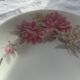 6 assiettes creuses en porcelaine motif pivoines art déco