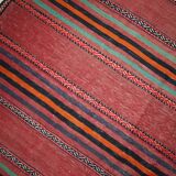 Kilim vintage fait main Ardabil persan 139cm x 288cm (1940s)