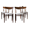 Ensemble de 4 chaises en teck, lübke, allemagne années 1960, vintage, mid-c