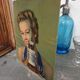 Advertising cardboard - advertising cognac martell - bistrot