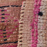 3x10 pastel pink & blue vintage rug