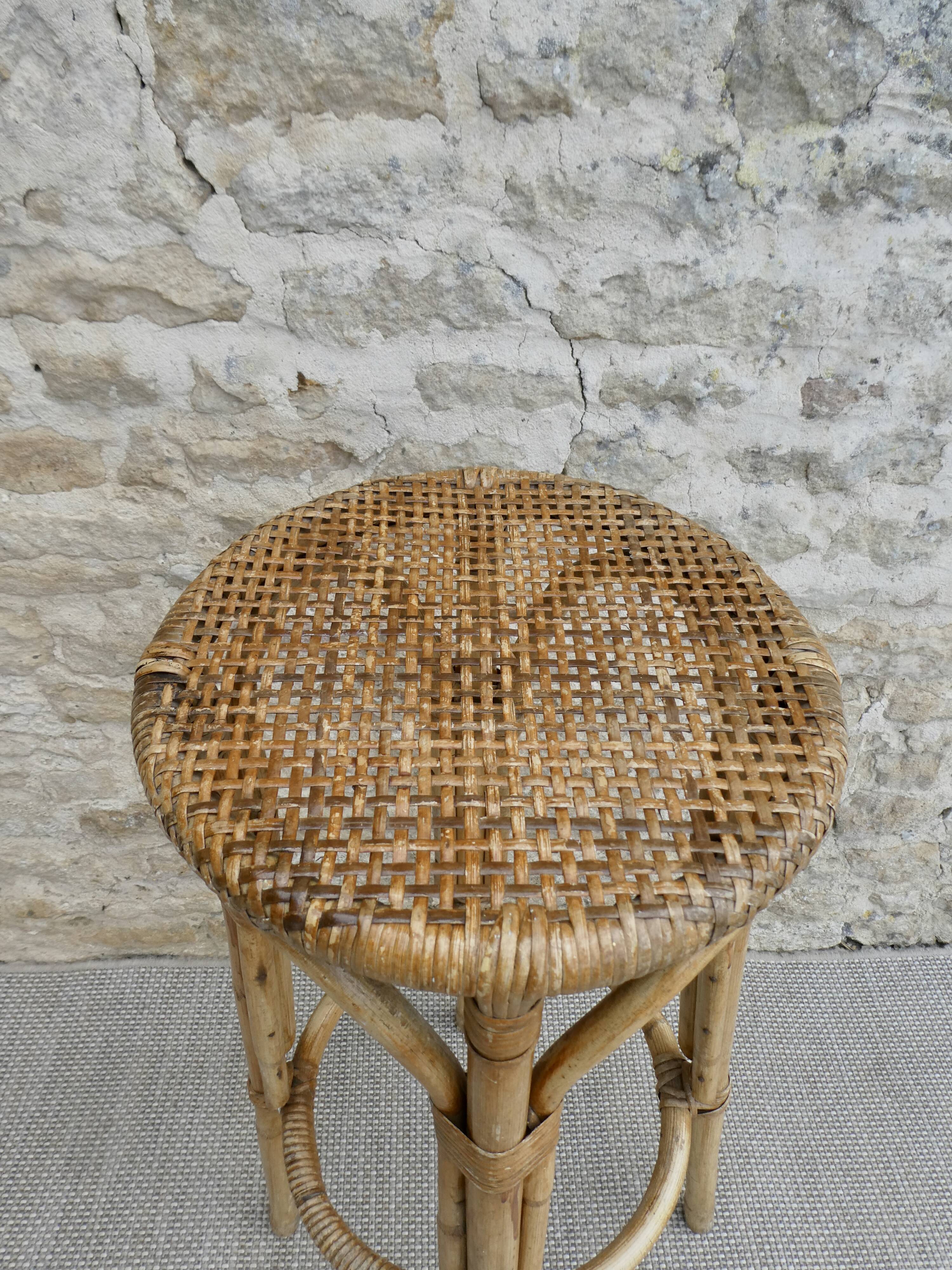 High, bar, rattan, braided seat