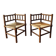Paire de chaises anciennes bois tourné bobine