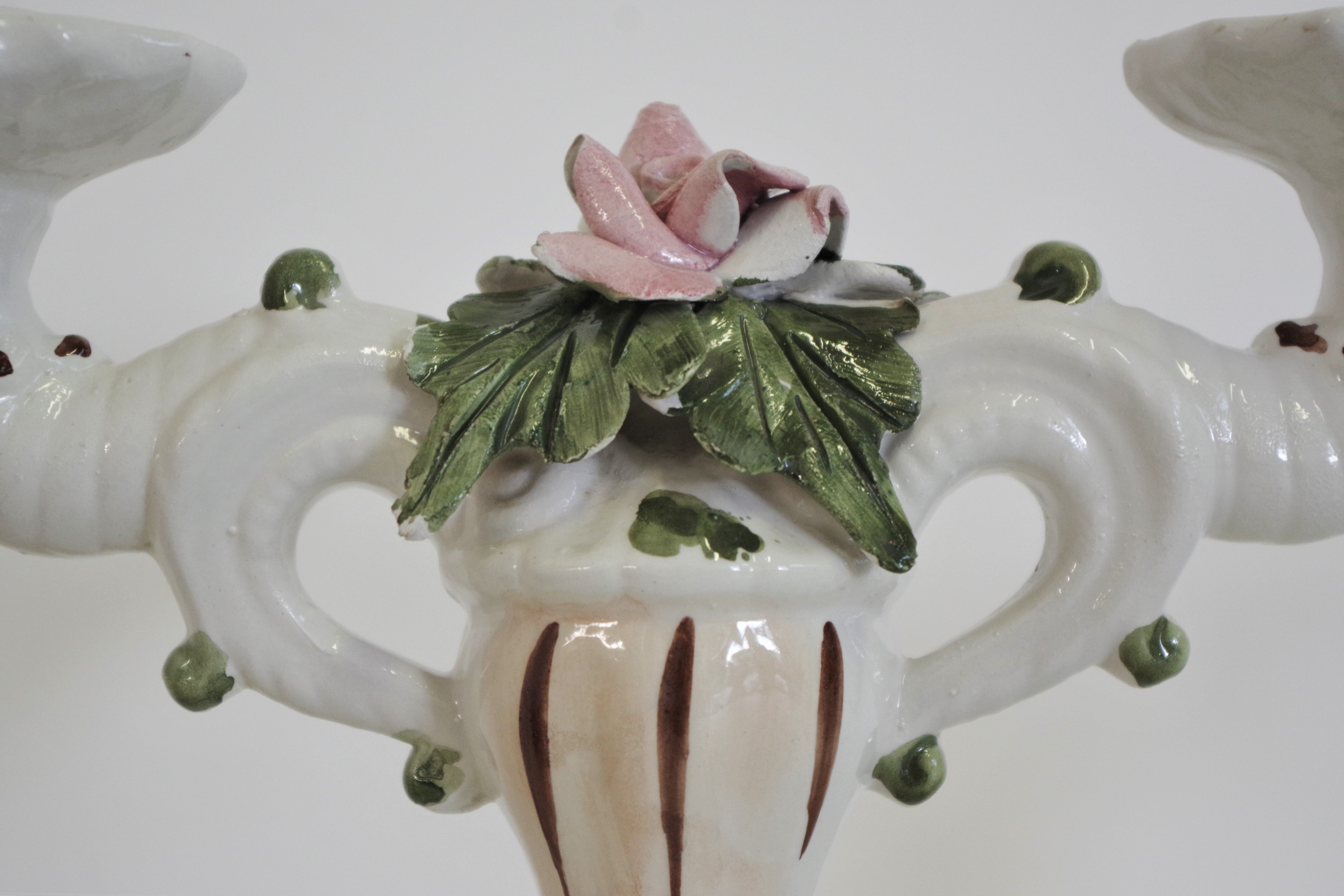 Bassano ceramic candelabra, 1970s, set of 2