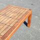 Wood stoneware coffee table
