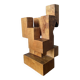 Sculpture artisanale en bois de Cèdre art abstrait