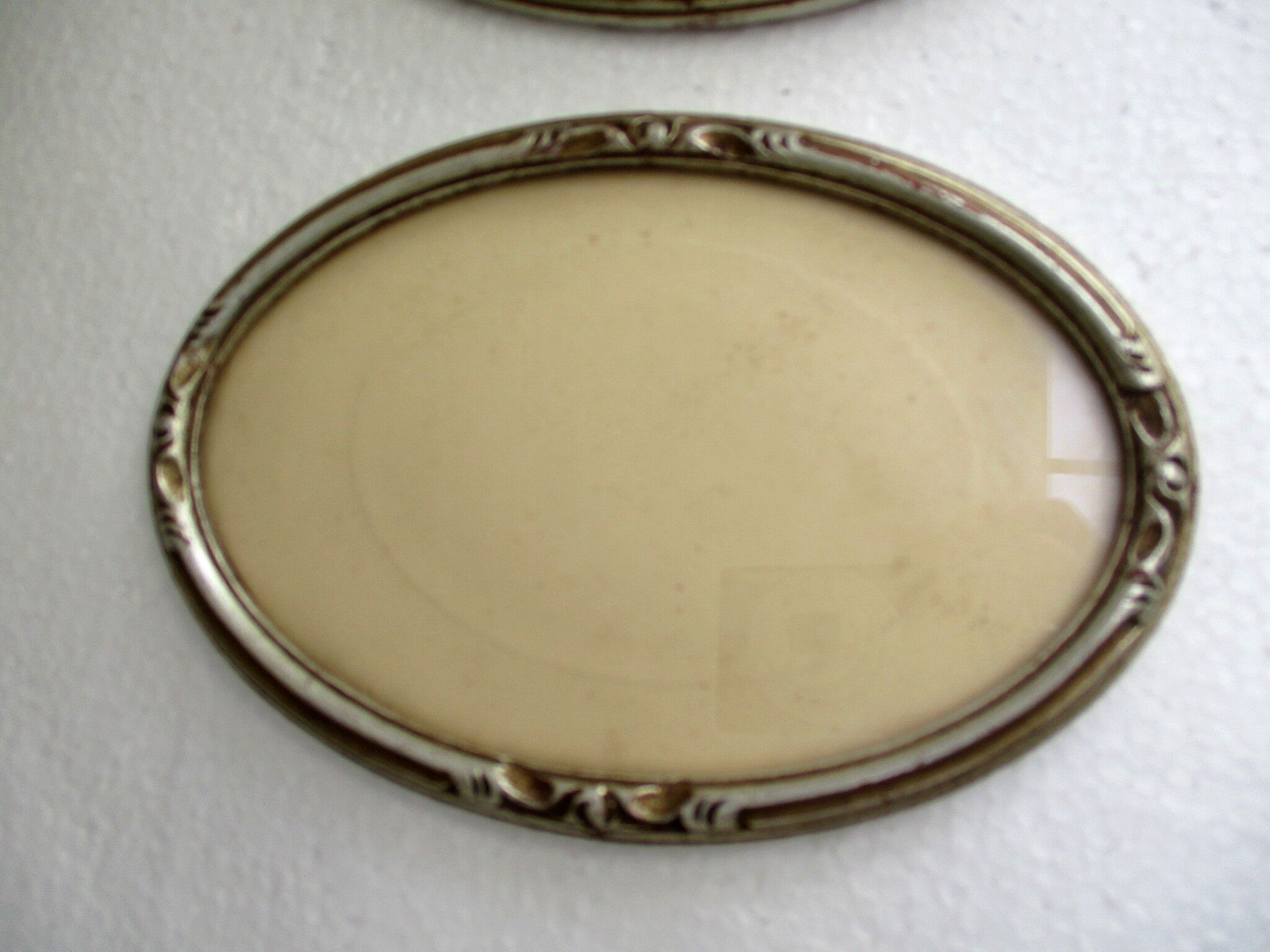 Pair of old oval art deco frames