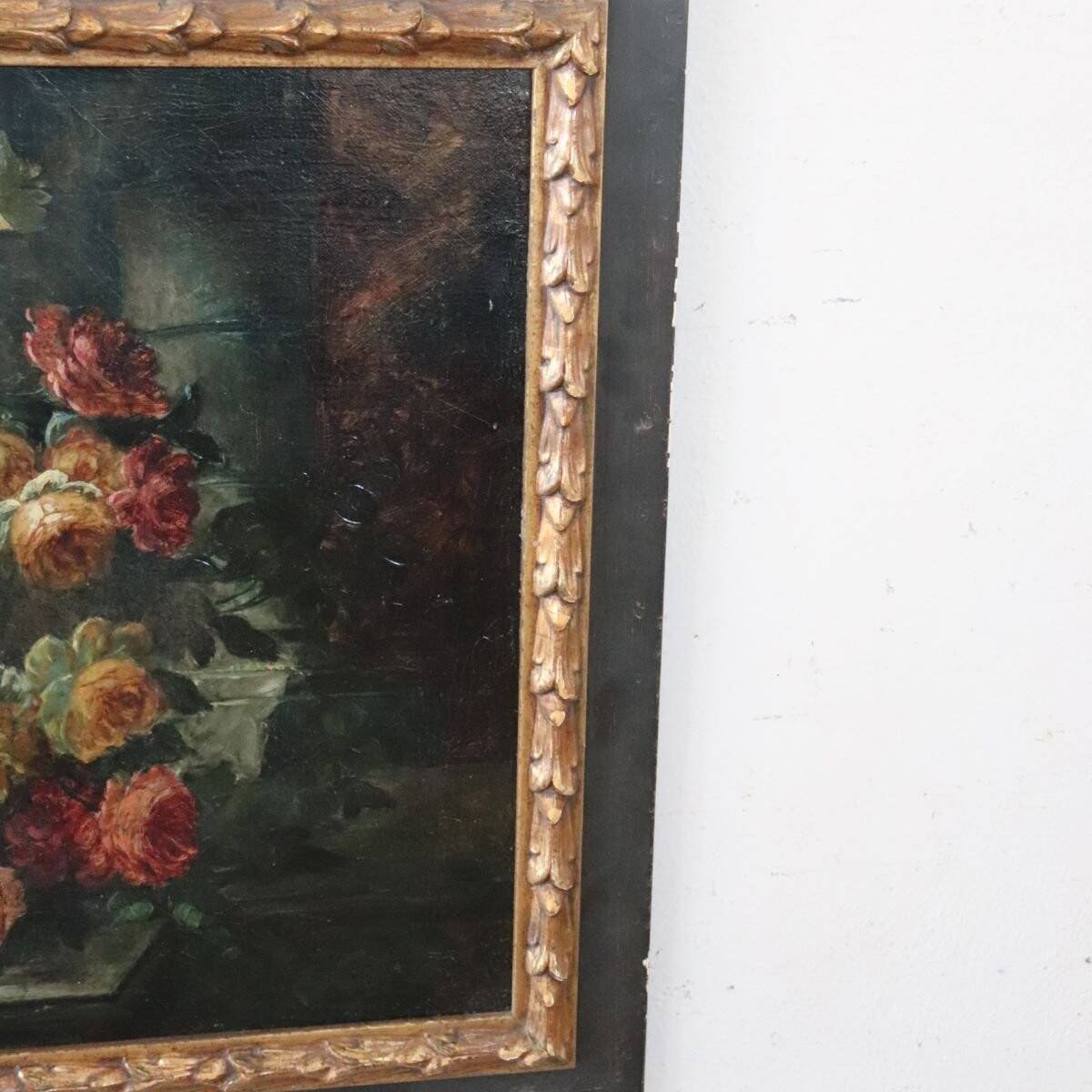 Still Life, Large Oil Painting On Canvas, Italy, 19th Century