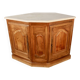 19th century walnut corner cupboard with Carrara marble top
