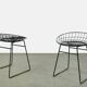 Set of two metal wire stools KM05 designed by Cees Braakman for Pastoe, 1950s