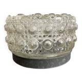 Small vintage molded glass ceiling light 15 cm