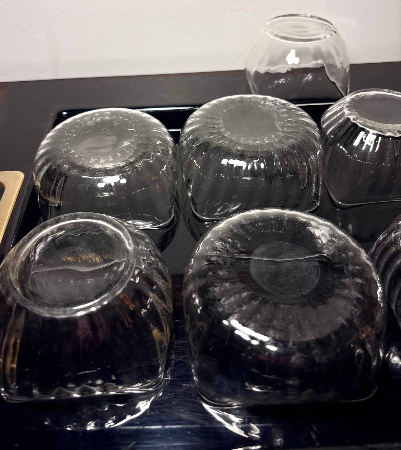 Daum cups 9p. Venetian Ribs