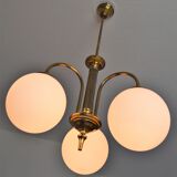 Vintage chandelier of the 60s in brass