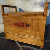 Bench chest rattan with drawer