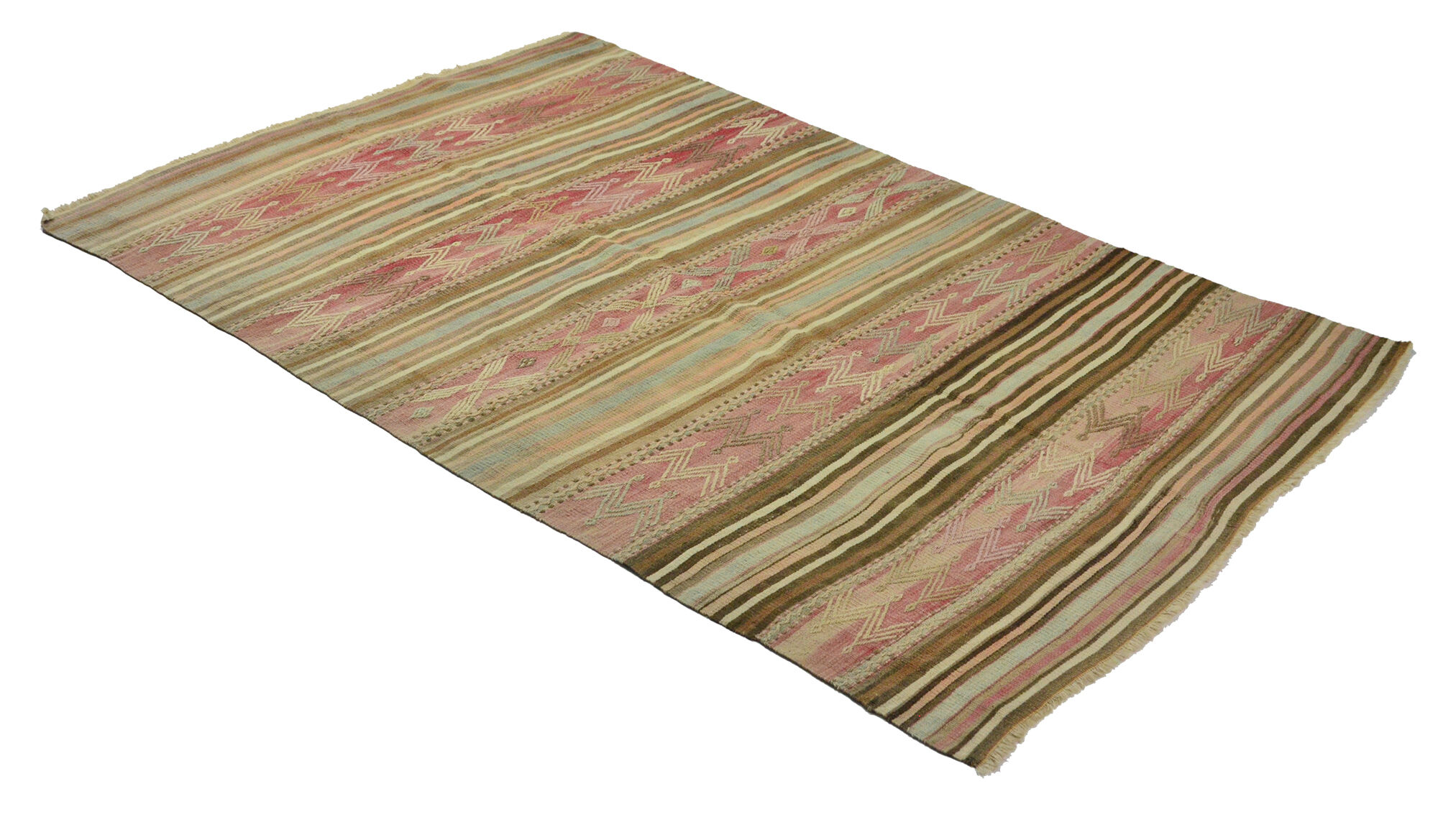Anatolian handmade kilim rug 237 cm x 130 cm