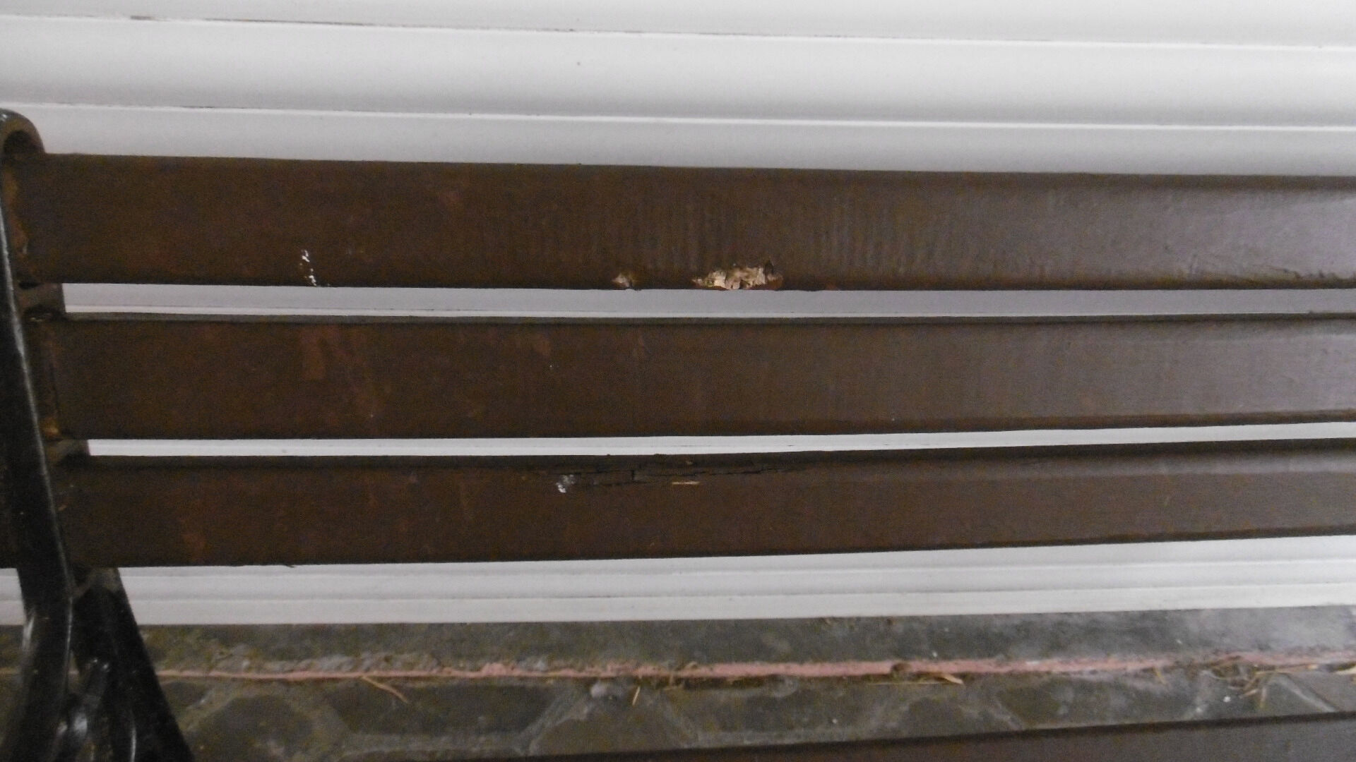 Old garden bench - wood and cast iron