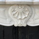 Louis XV Style Fireplace In Carrara Marble