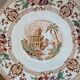 Antique flat plate in Longwy ironstone – Cyprus polychrome model