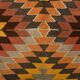 5x8 Orange & Brown Tribal Vintage Kilim Rug, 149x253Cm
