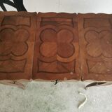 Dressing table mid-xxth style louis xv wood inlaid