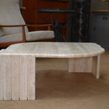Table basse œil en travertin 1970