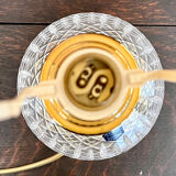 Crystal lamp stand | round diamond cut crystal lamp | stuart crystal lamp