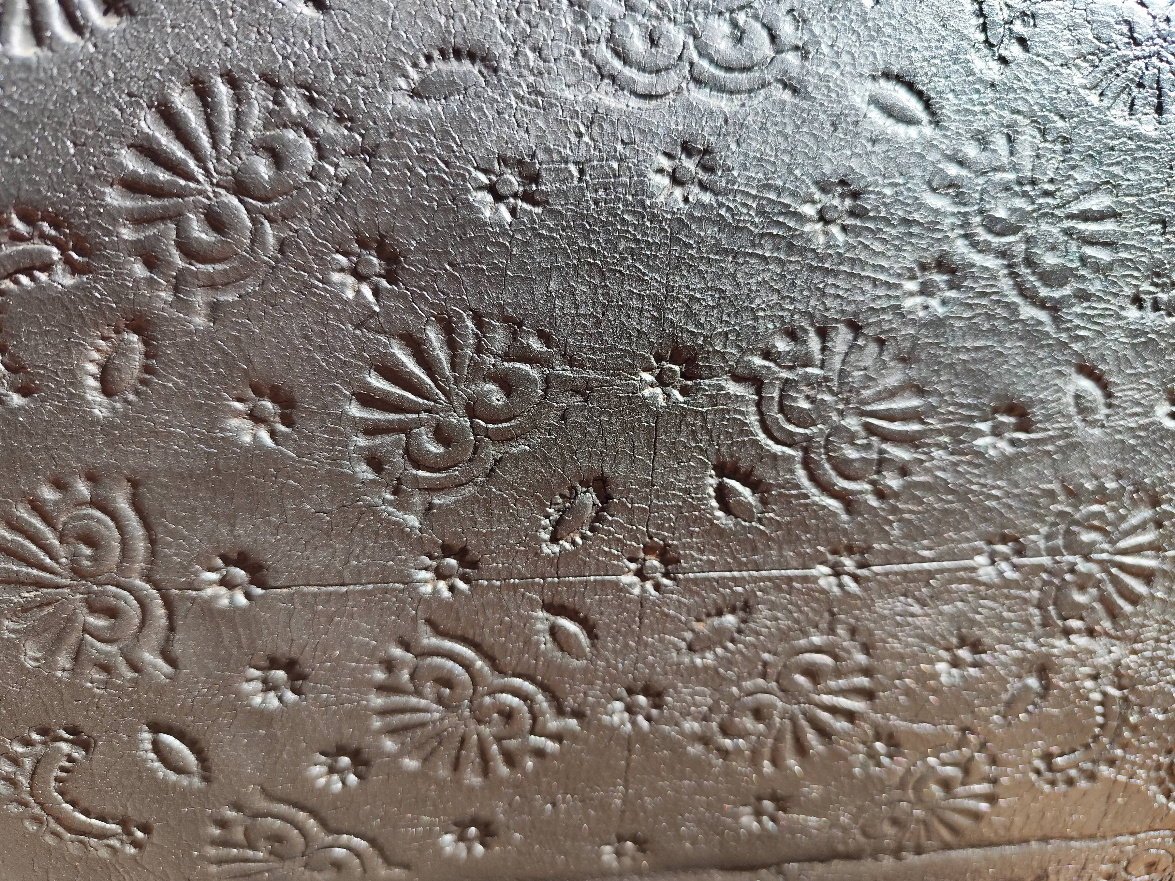 Pair of French Brutalist oak and leather armchairs 1920