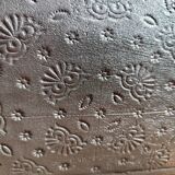 Pair of French Brutalist oak and leather armchairs 1920