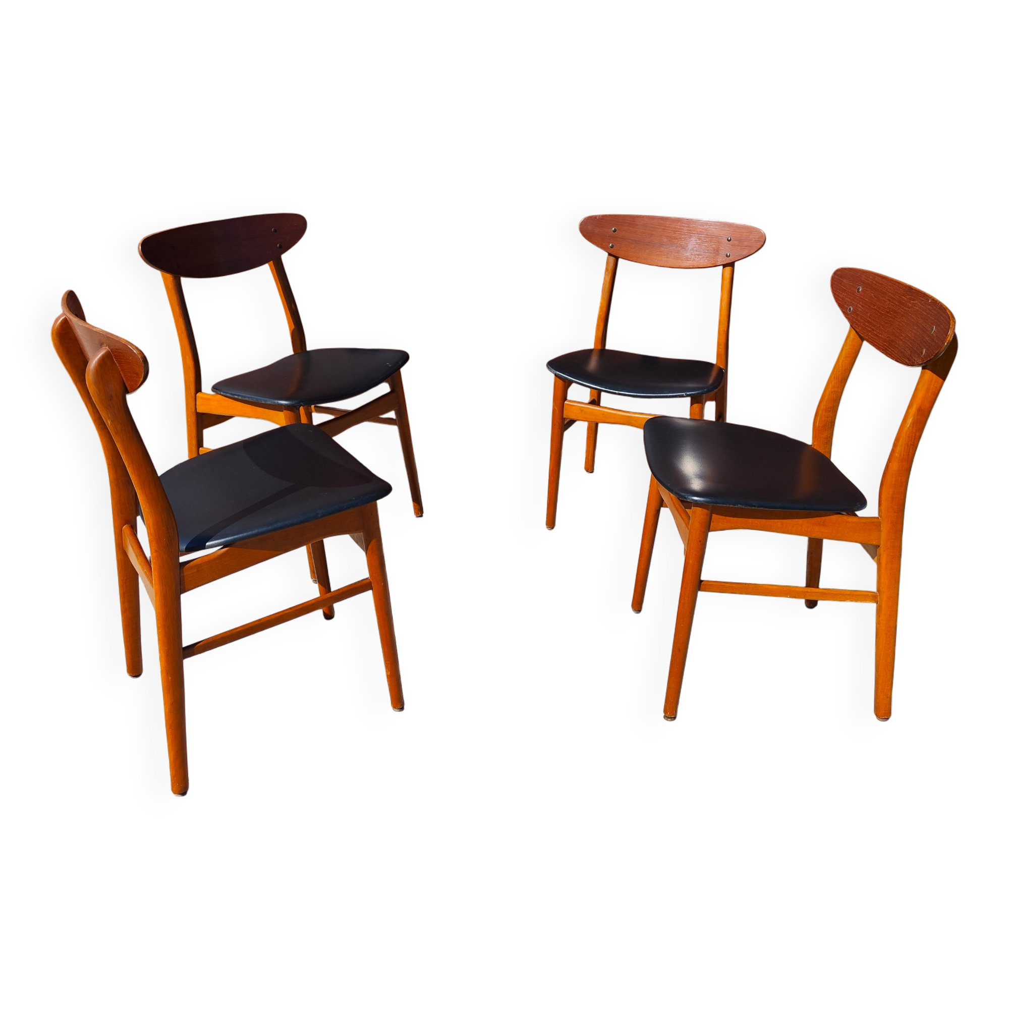 4 chaises Farstrup scandinave
