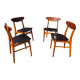 4 chaises Farstrup scandinave