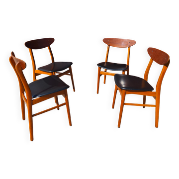 4 chaises Farstrup scandinave