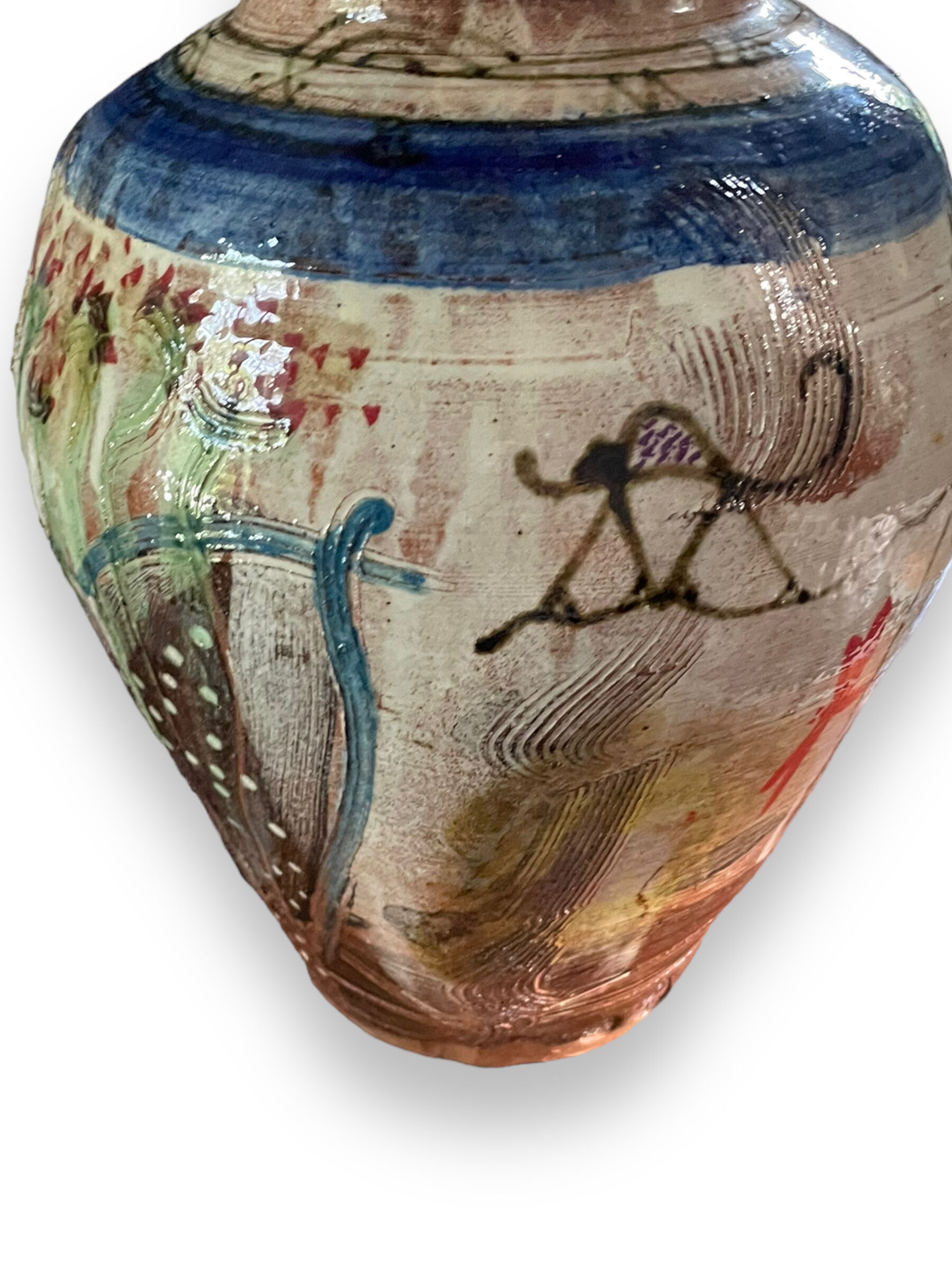 Glazed terracotta vase thierry basile