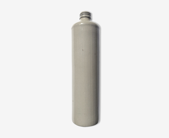 Bouteille grise en grès vernissé