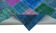 Handwoven anatolian contemporary 204 cm x 300 cm blue patchwork carpet