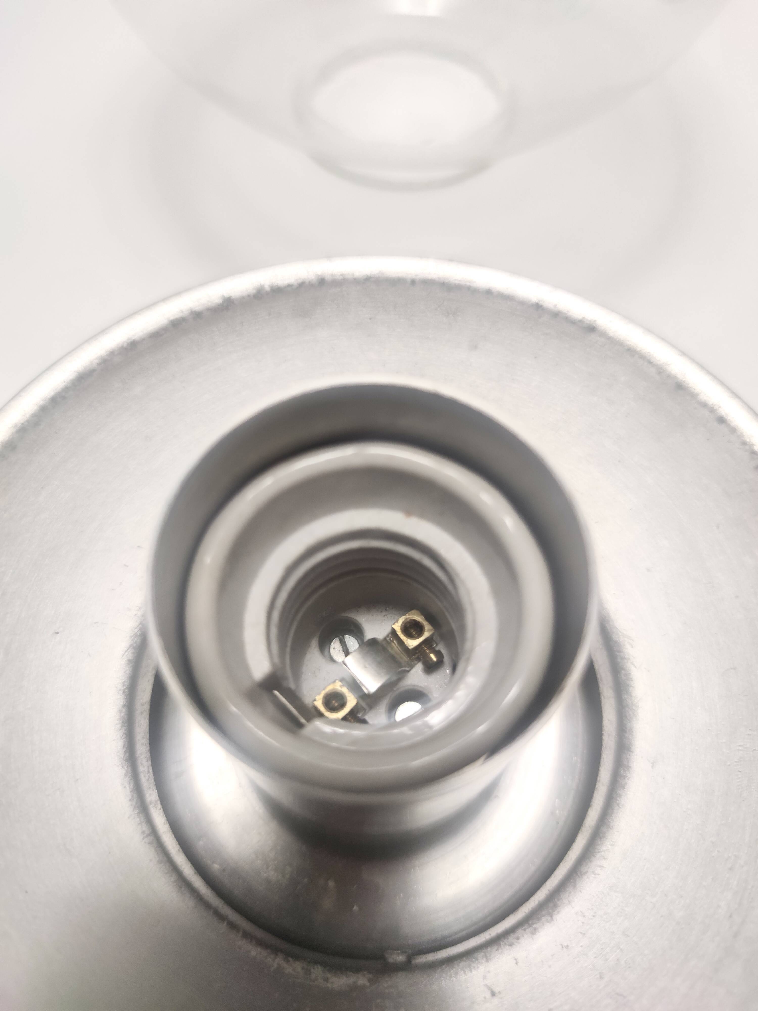 Pair of Vintage Glass and Metal Table Lamps "Vieste" by GPA Monti for Candle