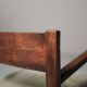 French modernist armchair in wood and green velvet, 1950s