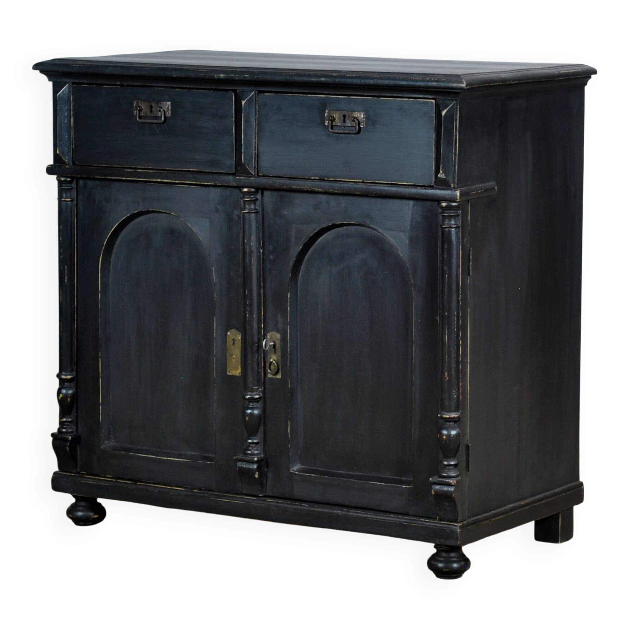 Buffet en pin avec 5 tiroirs, vers 1900