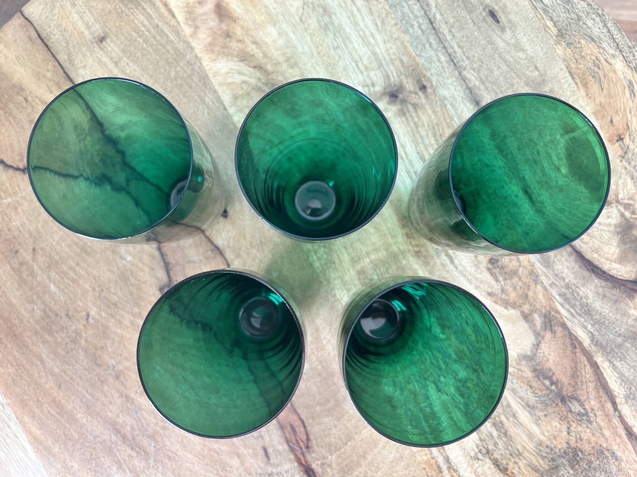Vintage liquor and lemonade glasses, mid century modern from 1960s for apartment decoration / tablew