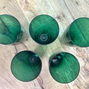 Vintage liquor and lemonade glasses, mid century modern from 1960s for apartment decoration / tablew
