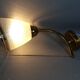 Pair of wall sconces frosted glass & brass 50