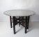 table basse orientale pliante vintage plateau métal argent