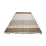 Beige-degraded Beni Ouarain rug and hollowed-out patterns 310 x 195