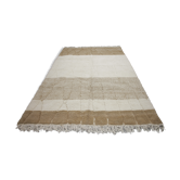 Beige-degraded Beni Ouarain rug and hollowed-out patterns 310 x 195
