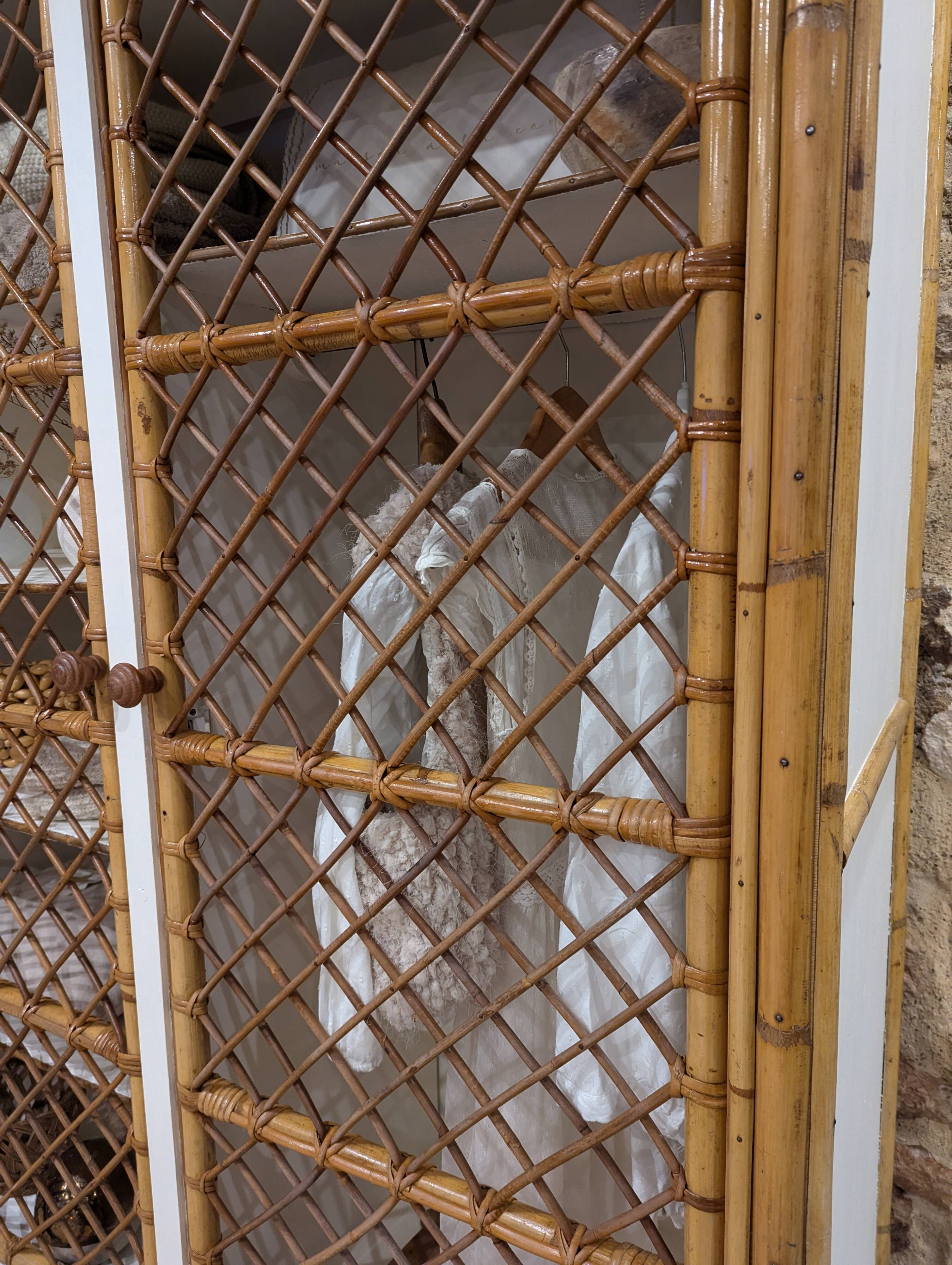 Rattan wardrobe