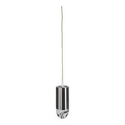 Raak Amsterdam - B 1015 - lampe suspendue 'bullet' - aluminium - cristal - années 60
