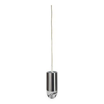 Raak Amsterdam - B 1015 - lampe suspendue 'bullet' - aluminium - cristal - années 60