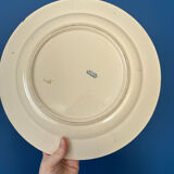 Large ironstone serving platter Longchamp model Denise vintage blue