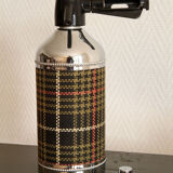 Old vintage siphon Scottish fabrics kitsch of the brand "auto-siphon" Paris.