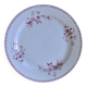 Round plate from the 19th century, pink ironstone, signed Maestricht "Toulouse"