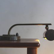 Art Deco brass piano lamp, circa 1930